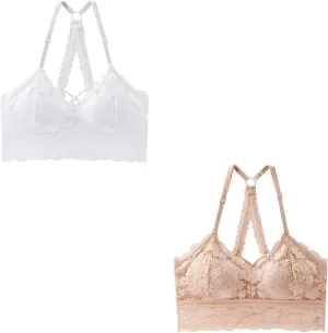 Women Lace Bralettes Wireless Padded Bra