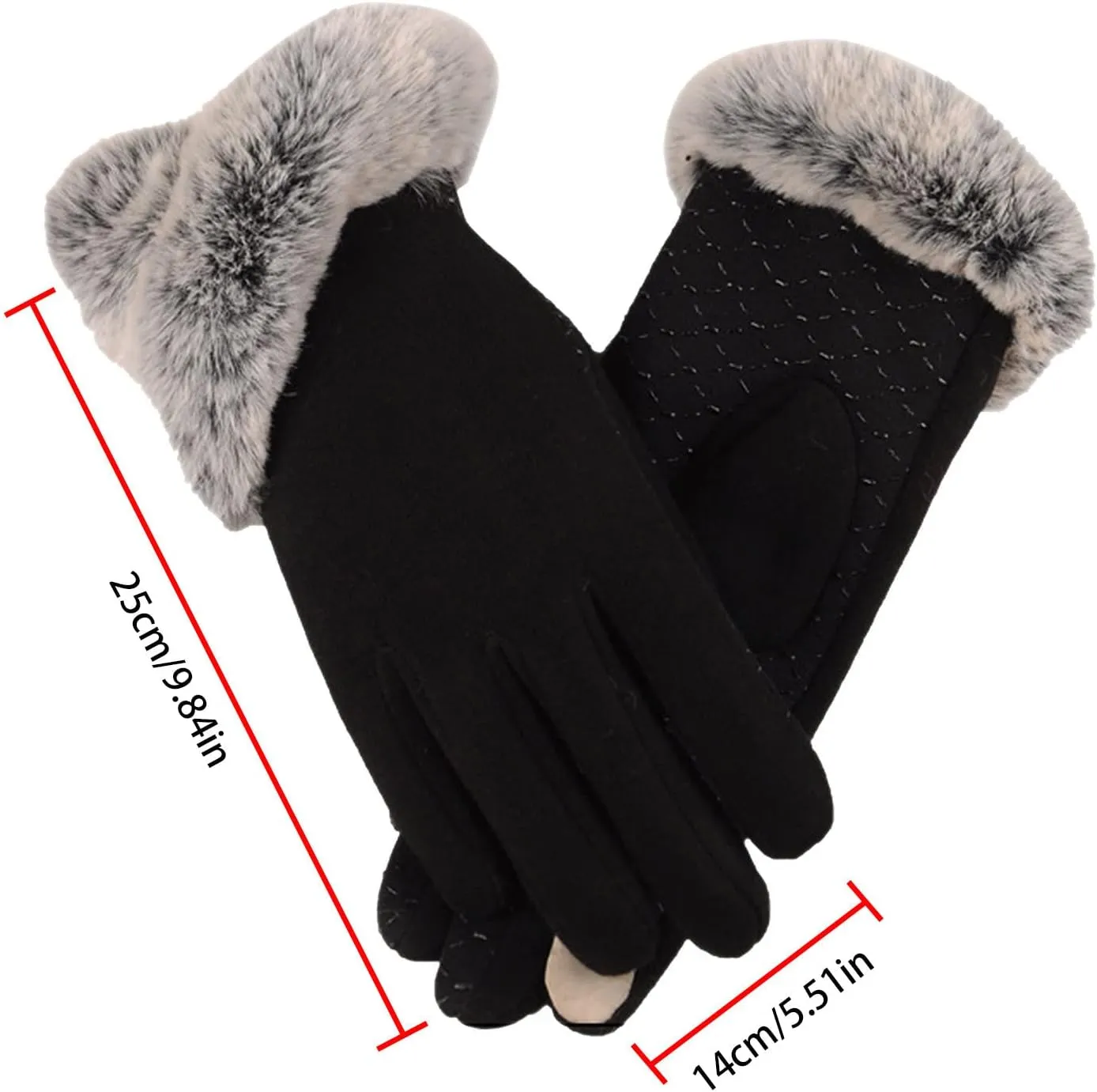 Women Touc Screen Gloves, Fleec Lined Winter Gloves for Ladies, Winter Gloves Women Toucscreen for Girls Gifts