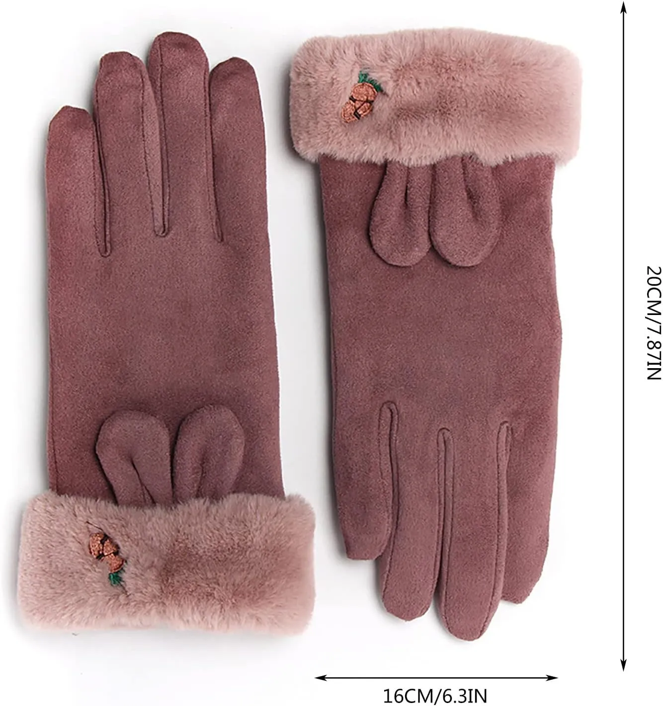 Women Winter Gloves With Touc Screen Fingers Warm Gloves Texting Thermal Windproof Mittens for Driving Running