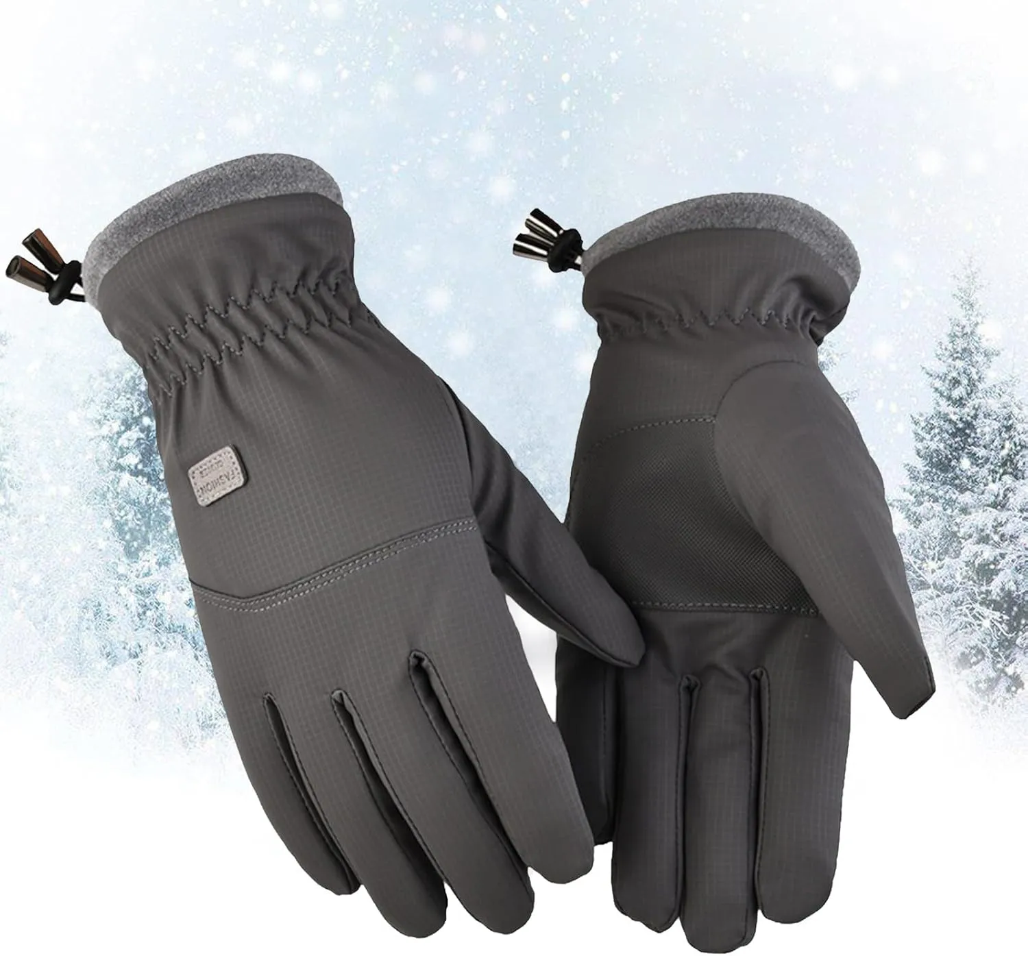 Women Winter Lined Gloves with Fu Trim Winter Gloves Women Toucscreen Ladies Gloves