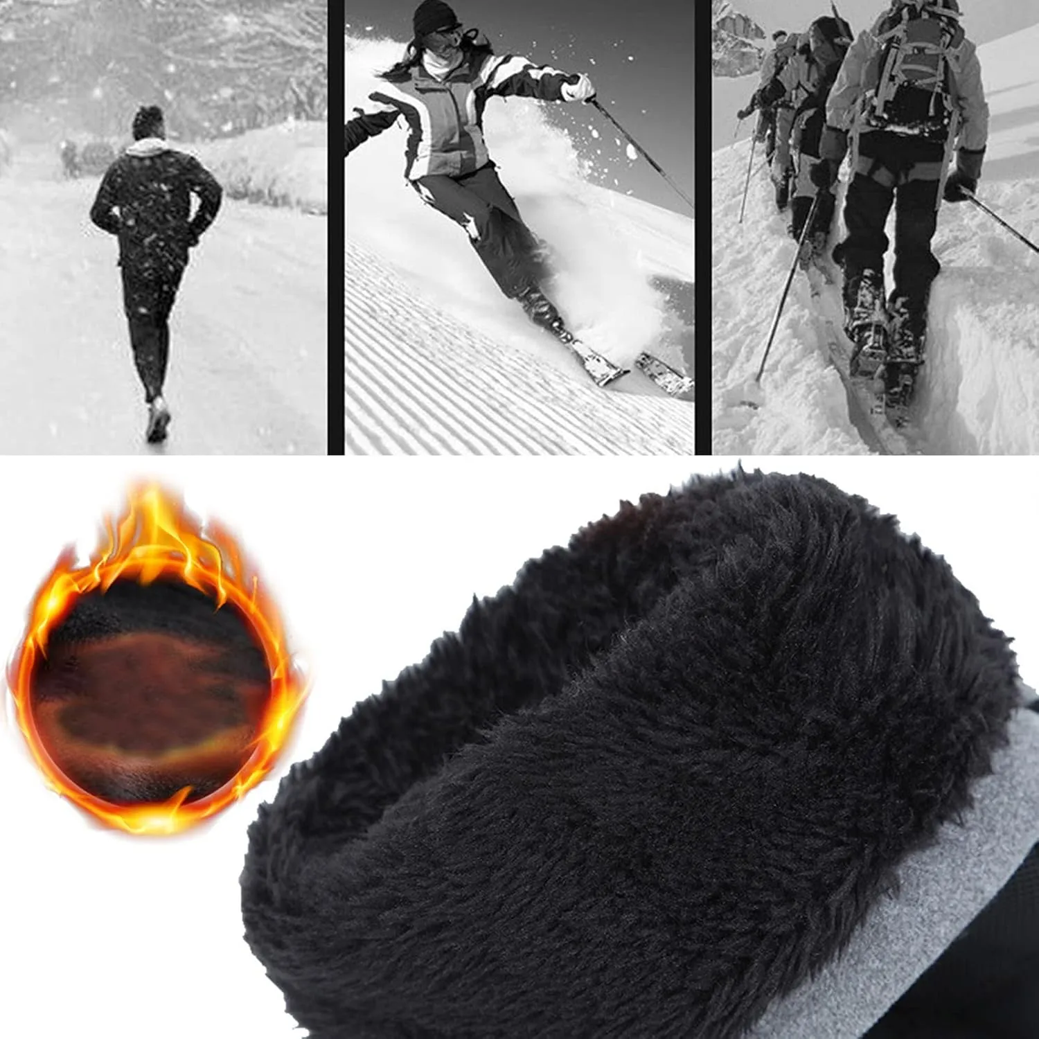 Women Winter Lined Gloves with Fu Trim Winter Gloves Women Toucscreen Ladies Gloves