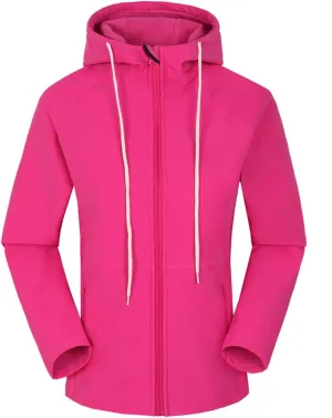 Women Zip Up Jackets Fall Rain Coats with Hood Windproof Hiking Jacket with Pockets Cycling Travle Jackets Outwear