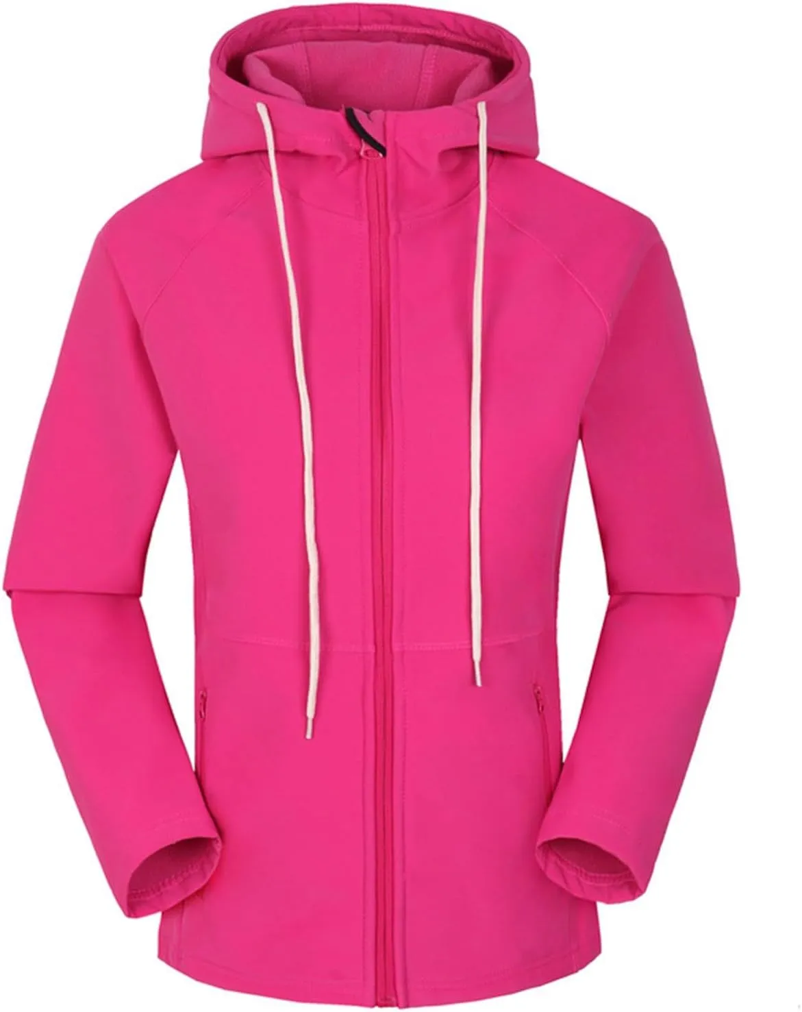 Women Zip Up Jackets Fall Rain Coats with Hood Windproof Hiking Jacket with Pockets Cycling Travle Jackets Outwear