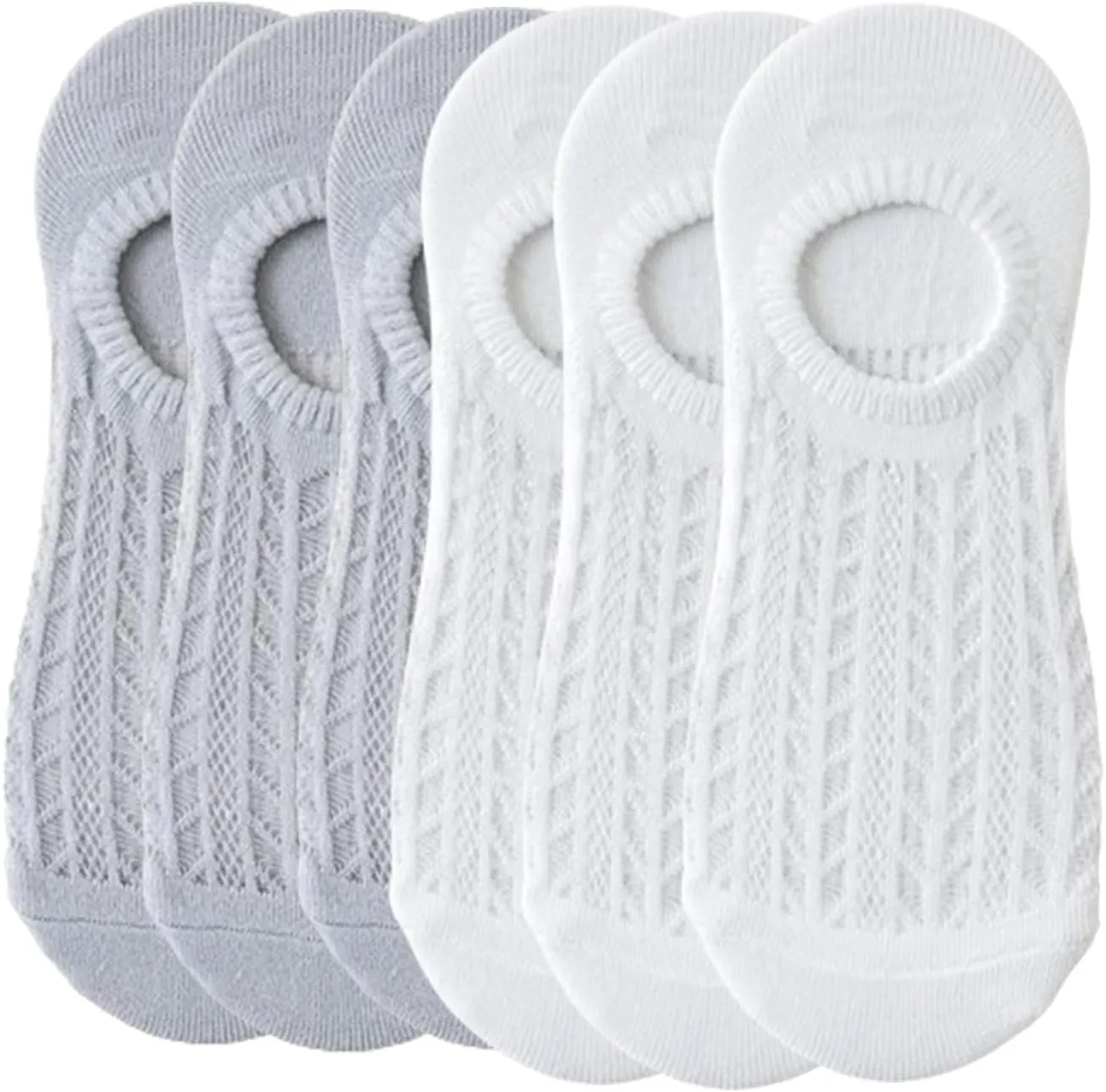 Women's 6 Pairs Mesh Low Cut Socks Ultra Thin Breathable Cotton Ankle Socks Athletic Running Casual No Show Socks