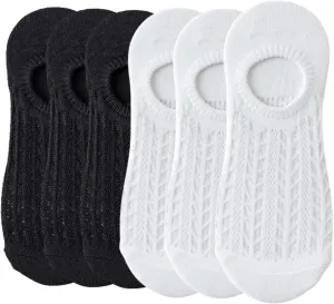 Women's 6 Pairs Mesh Low Cut Socks Ultra Thin Breathable Cotton Ankle Socks Athletic Running Casual No Show Socks