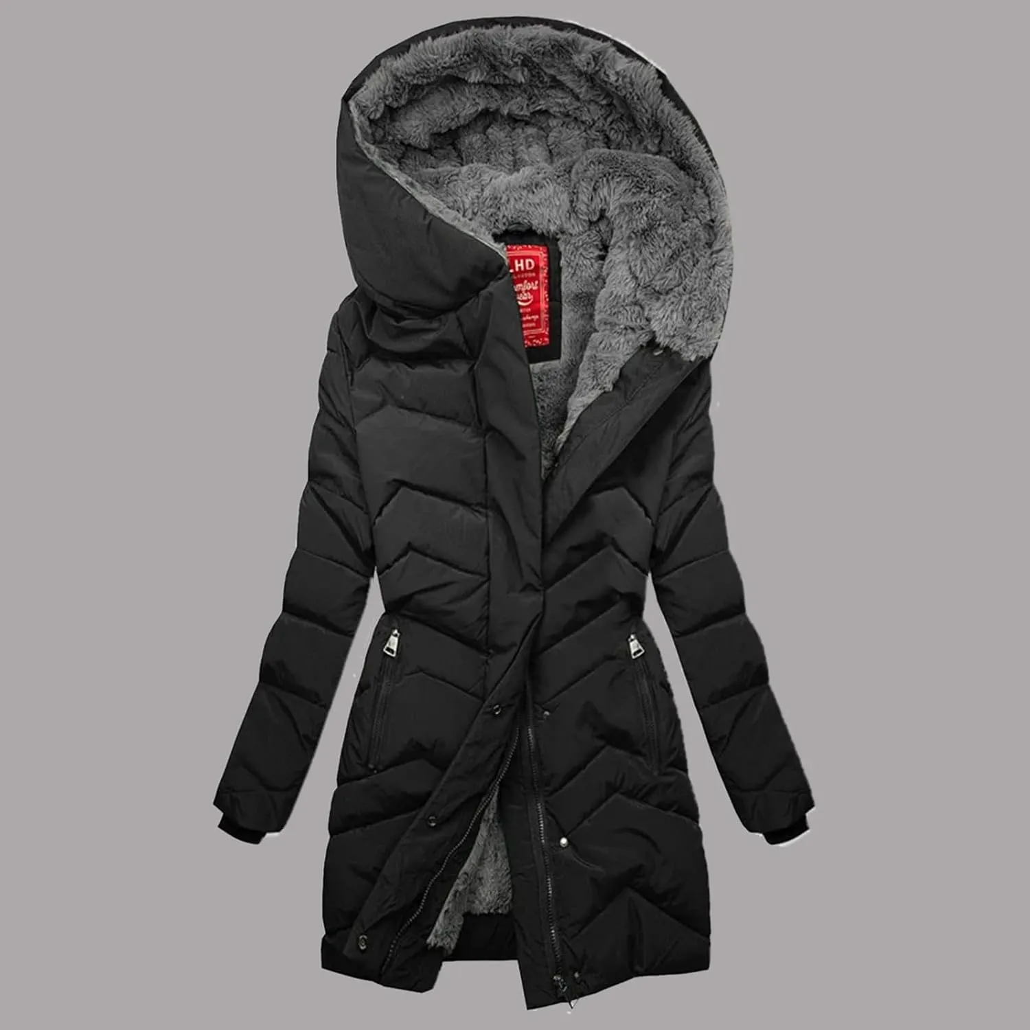Women's Autumn And Winter Padded Jacket Hooded Warm And Padded Jacket Long Coat for 2024 Women Warm