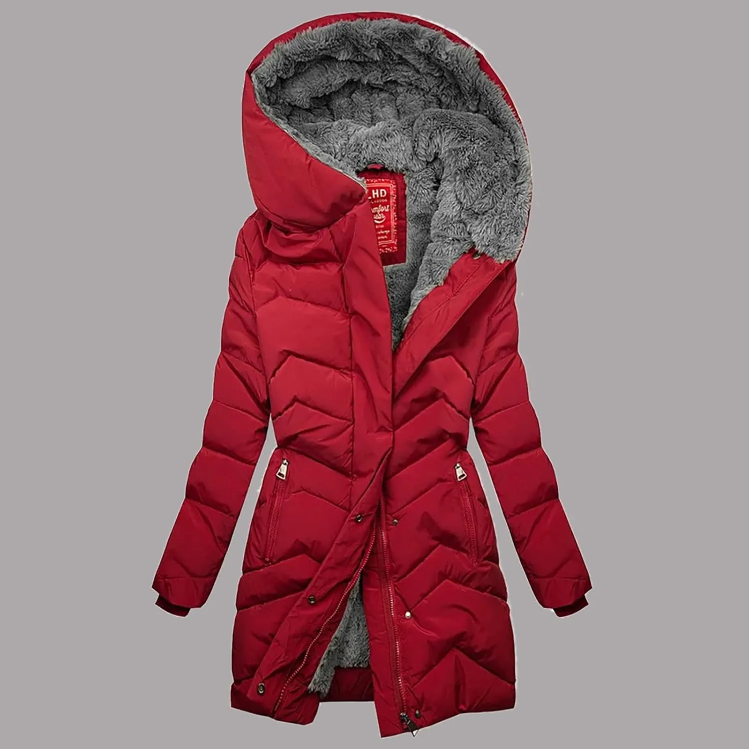 Women's Autumn And Winter Padded Jacket Hooded Warm And Padded Jacket Long Coat for 2024 Women Warm