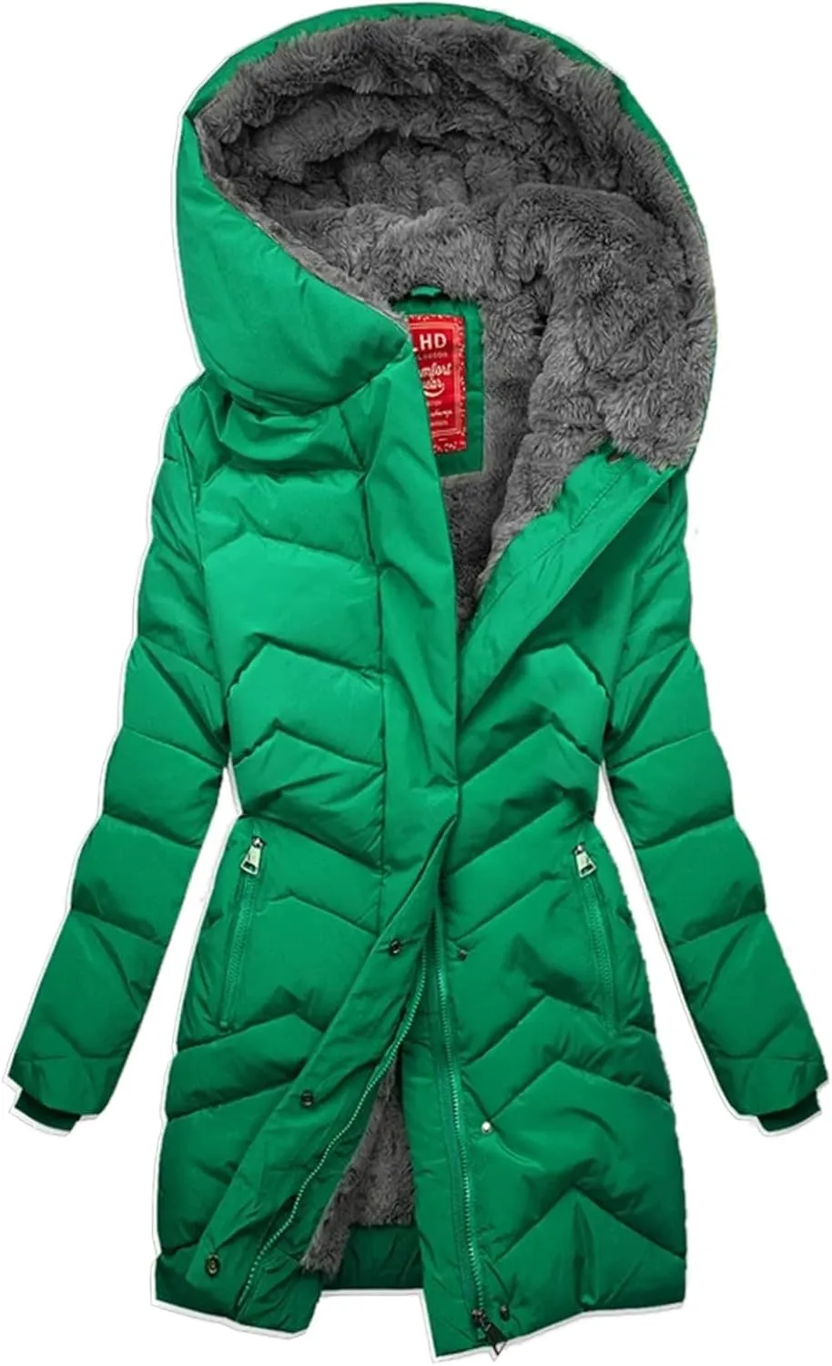 Women's Autumn And Winter Padded Jacket Hooded Warm And Padded Jacket Long Coat for 2024 Women Warm