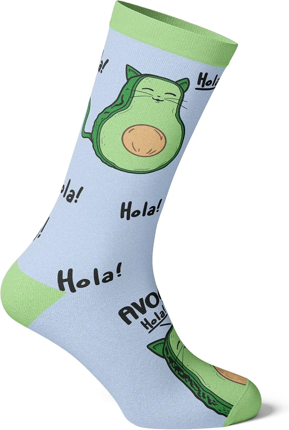 Womens Avogato Sock Cat Face Cute Novelty Hilarious Crazy Saying Footwear