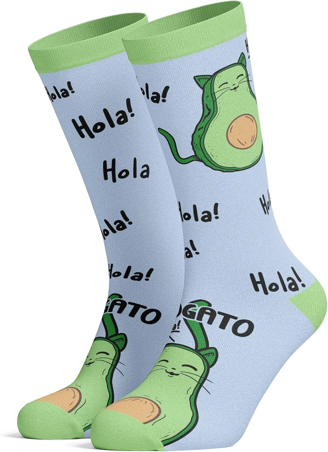 Womens Avogato Sock Cat Face Cute Novelty Hilarious Crazy Saying Footwear