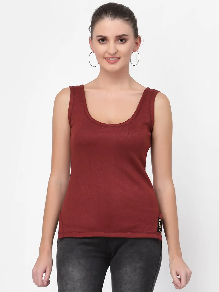 WOMEN'S CUT SLEEVES THERMAL TOP