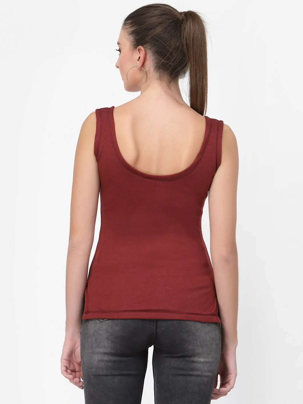 WOMEN'S CUT SLEEVES THERMAL TOP
