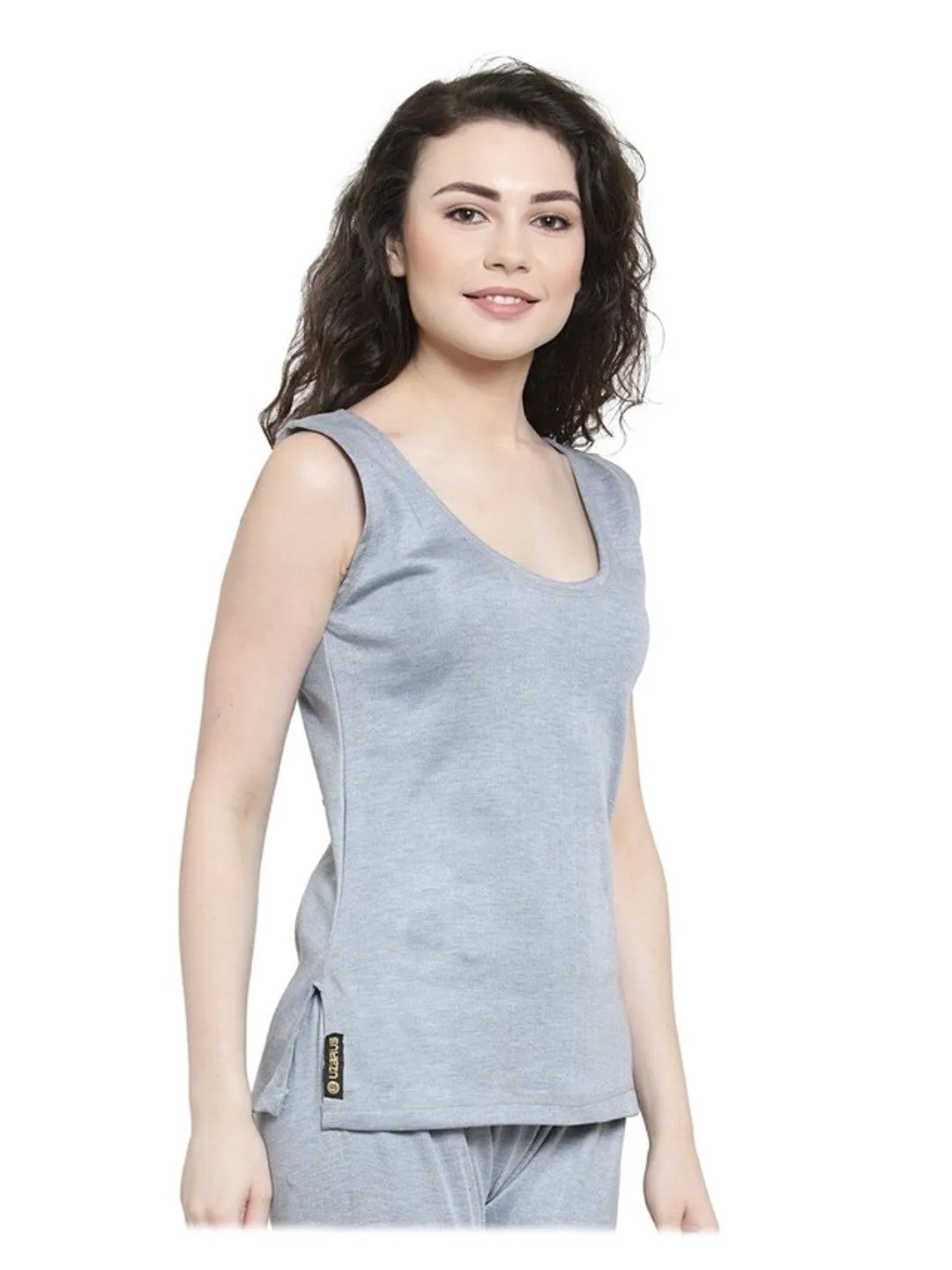 WOMEN'S CUT SLEEVES THERMAL TOP