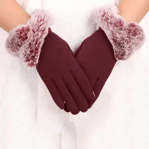 Womens Gloves Winter Touchscreen Texting Phone Windproof Gloves Cold Weather Thicken Warm Gloves