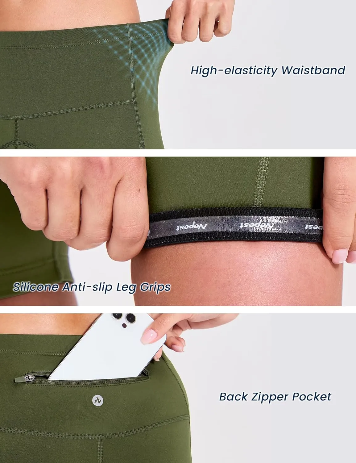 Womens Padded Bike Shorts 4D Padding Cycling Shorts with Zipper Pocket Riding Bicycle Cycle Road Biking Underwear