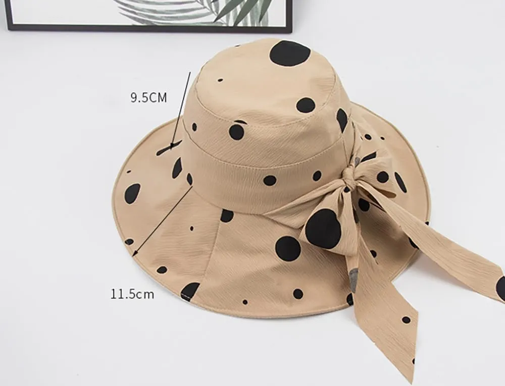 Women's Quick-Drying Bowknot Sun Hat - UV Protection, Collapsible Bucket Hat，Beach hat.