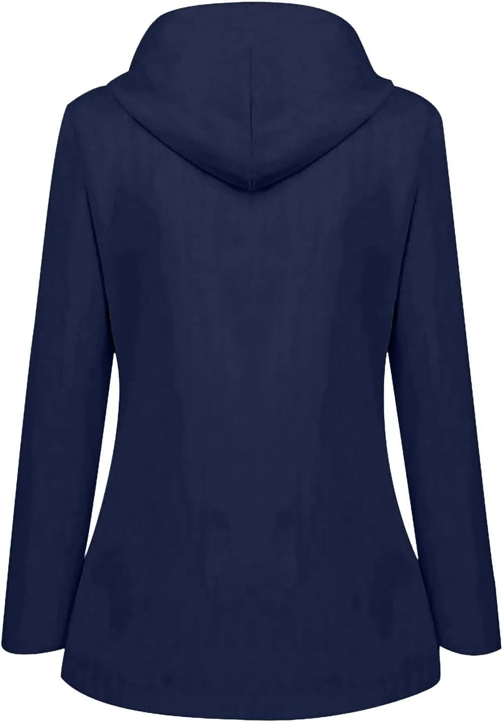 Women's Rain Jacket 2024 Fall Lightweight Waterproof Raincoat Plus Size Outdoor Hooded Trench Coat S-5XL