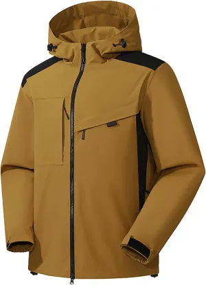 Womens Solid Color Raincoats Winter Hooded Plus Sized Windproof Windbreakers Fashion Sportswear Breathable Jackets