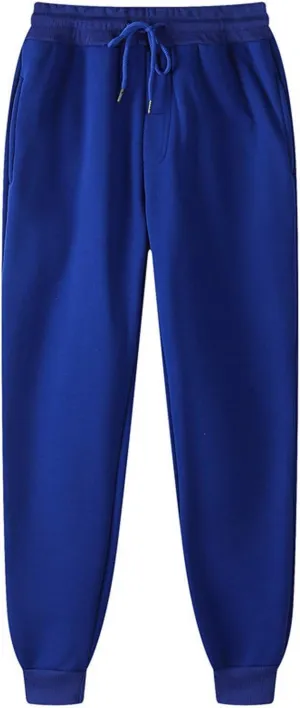 Women's Sweatpants Joggers Casual Comfy Solid Elastic Waist Drawstring Athletic Running Pant Fleece Lined Sweat Pants