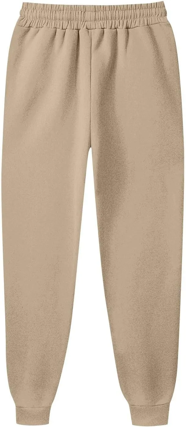 Womens Winter Casual Baggy Fleece Lined Sweatpants Fashion High Waisted Joggers Pants Athletic Clothes 2025