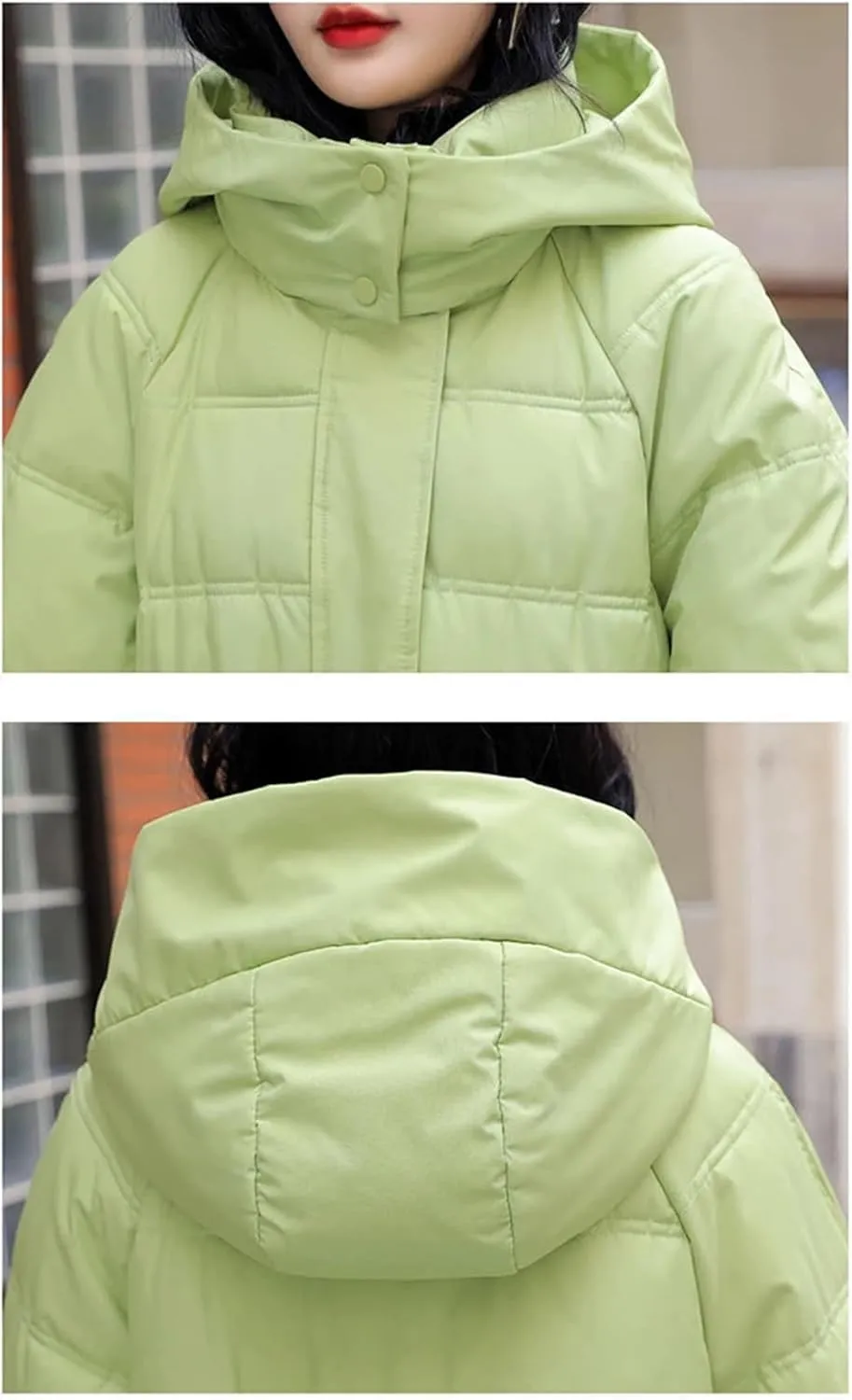 Womens Winter Down Cotton Coat Jacket Loose Padded Puffer Parkas Thicken Warm Cotton-Padded Outwear Tops