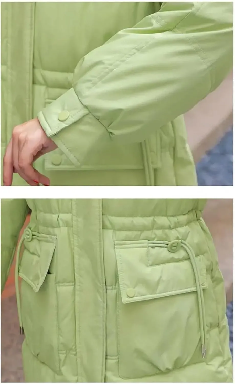 Womens Winter Down Cotton Coat Jacket Loose Padded Puffer Parkas Thicken Warm Cotton-Padded Outwear Tops