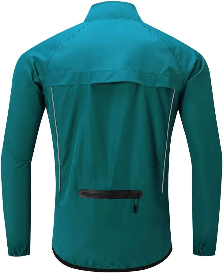 WOSAWE Men's Cycling Wind Jacket Reflective Ultralight Windbreaker
