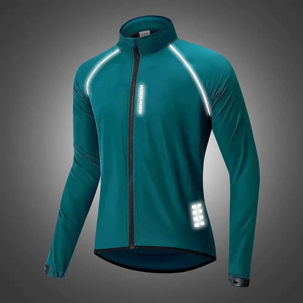 WOSAWE Men's Cycling Wind Jacket Reflective Ultralight Windbreaker