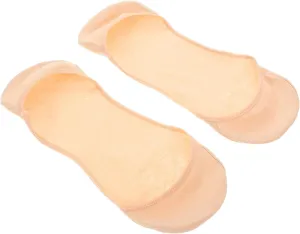 Yardwe 1 Pair No Show Cotton Socks for Women Ultra Thin Low Cut Grippy Socks Antislip Design for High Heels Breathable Summer Footwear Stylish for Everyday Use