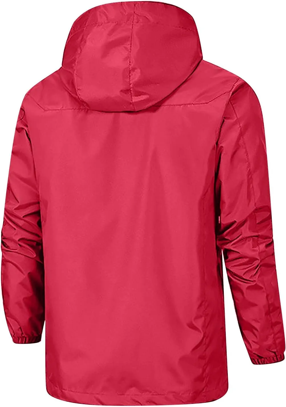 Ymosrh Jacket Lightweight Waterproof Rain Jacket with Hood Outdoor Raincoat Softshell Jacket for Hiking Travel, XL-5XL