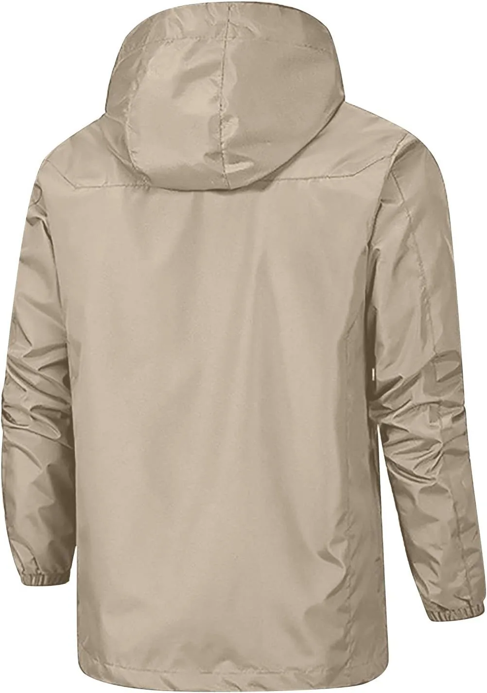 Ymosrh Jacket Lightweight Waterproof Rain Jacket with Hood Outdoor Raincoat Softshell Jacket for Hiking Travel, XL-5XL