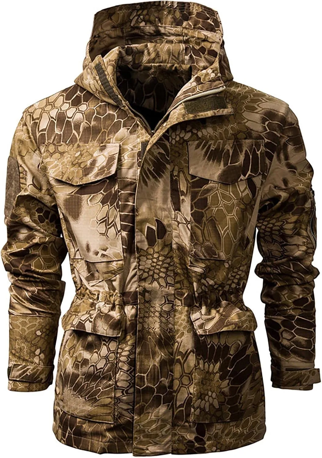 Ymosrh Men's Jacket Coat with Hood Lightweight Waterproof Jacket Raincoat for Hiking Travel Tactical Jackets, S-2XL