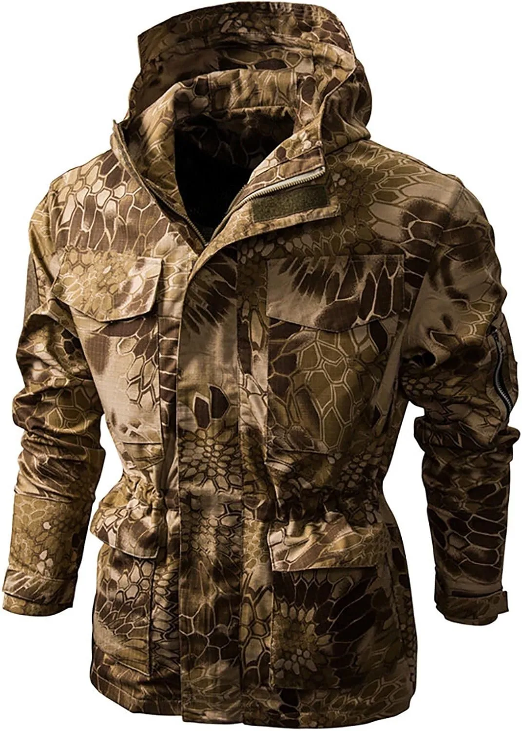 Ymosrh Men's Jacket Coat with Hood Lightweight Waterproof Jacket Raincoat for Hiking Travel Tactical Jackets, S-2XL