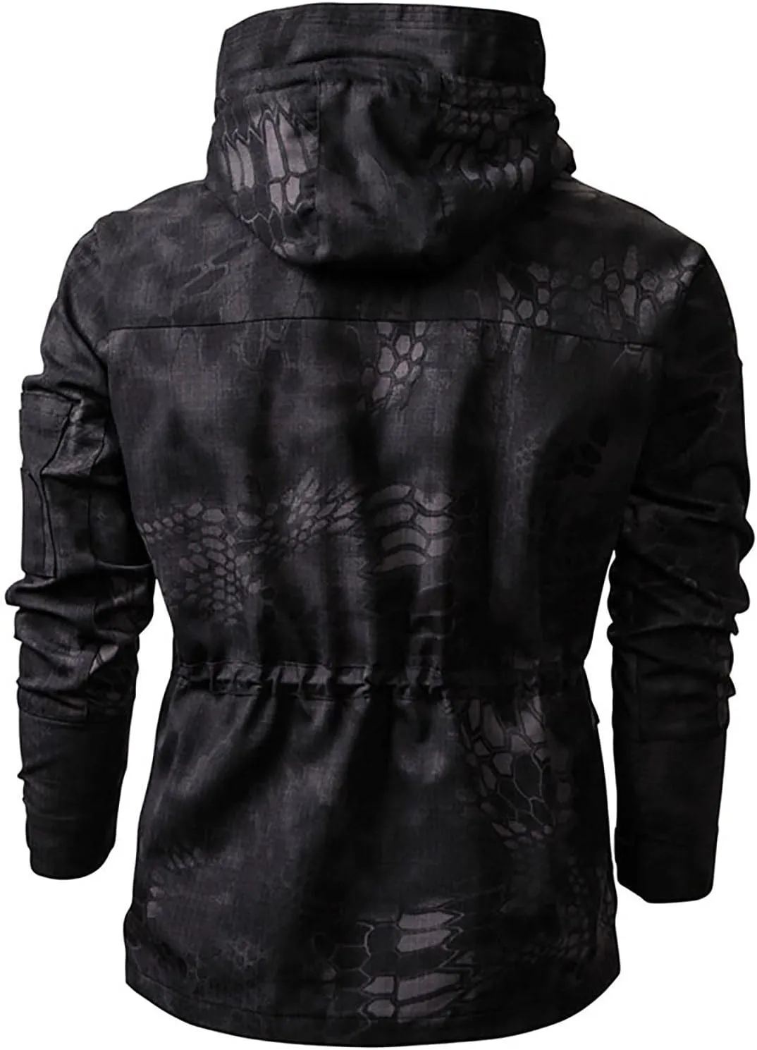 Ymosrh Men's Jacket Coat with Hood Lightweight Waterproof Jacket Raincoat for Hiking Travel Tactical Jackets, S-2XL
