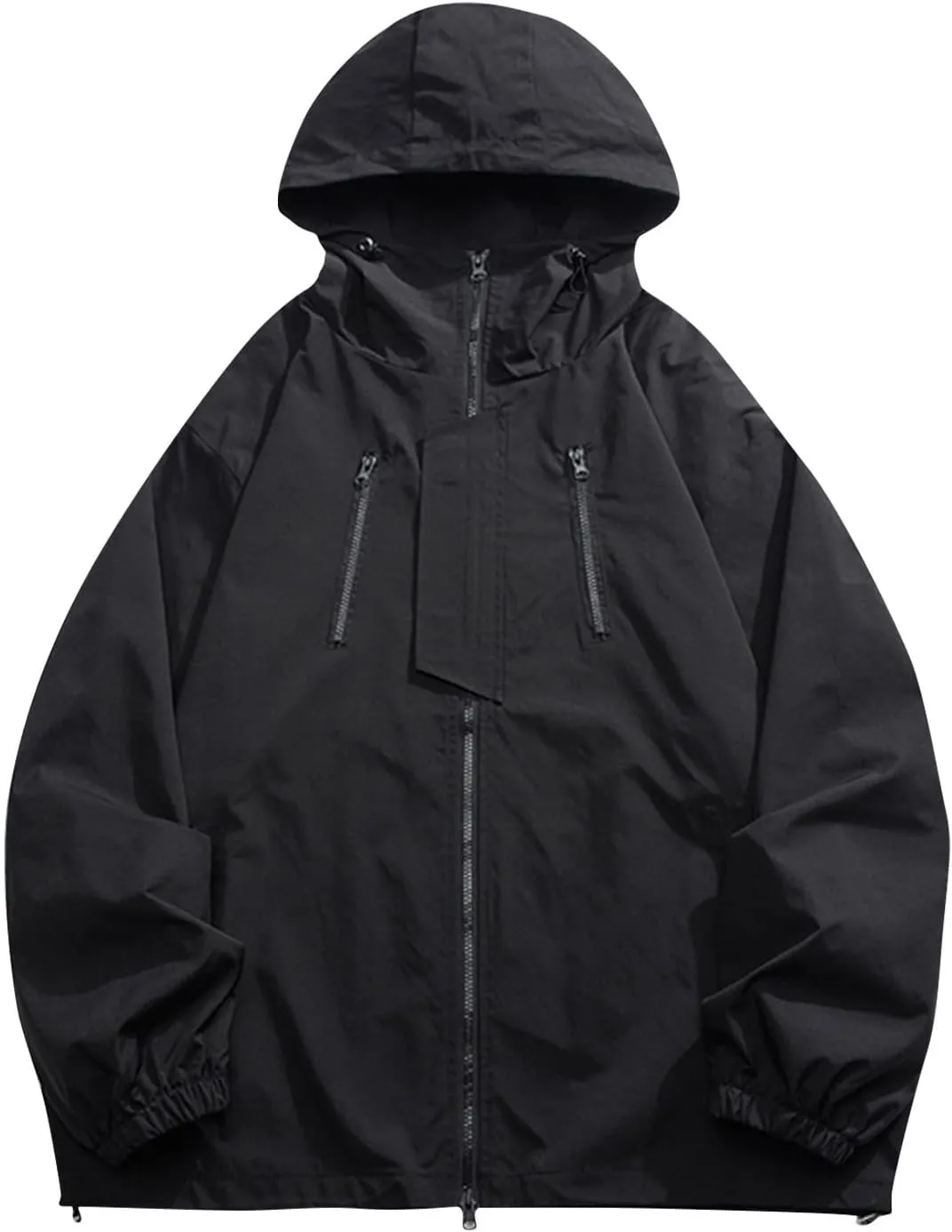 Ymosrh Men's Jacket Waterproof Rain Lightweight Hooded Shell for Travel Hiking Golf Raincoats with Hood, M-5XL