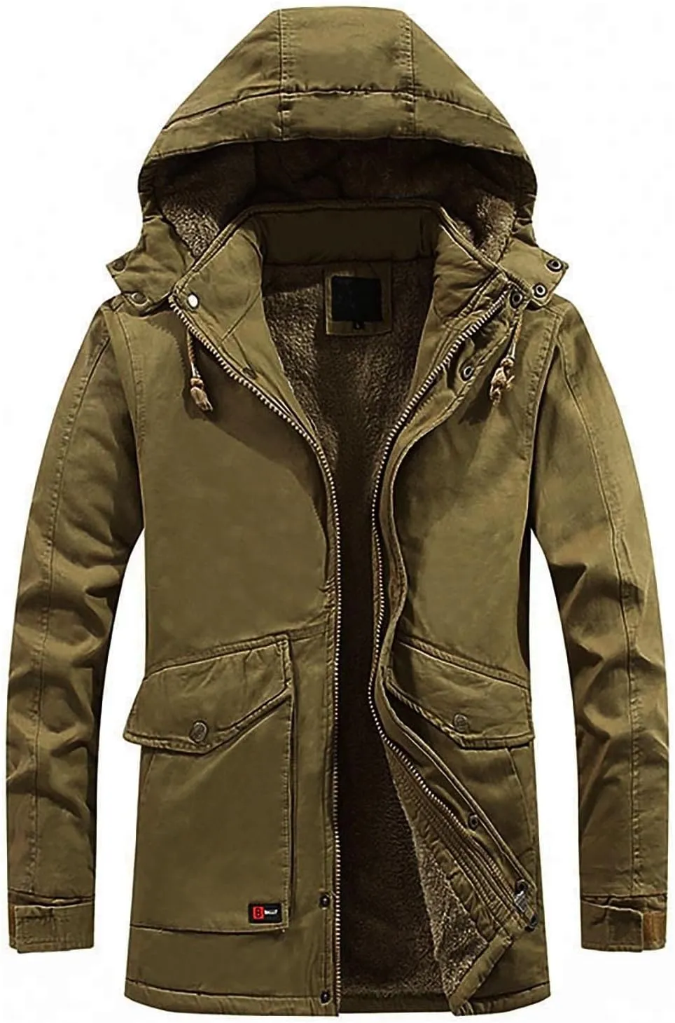 Ymosrh Men's Jackets Coat with Hood Waterproof Windproof Hiking Coat Lightweight Windbreaker Jacket, M-4XL