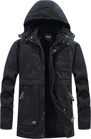 Ymosrh Men's Jackets Coat with Hood Waterproof Windproof Hiking Coat Lightweight Windbreaker Jacket, M-4XL
