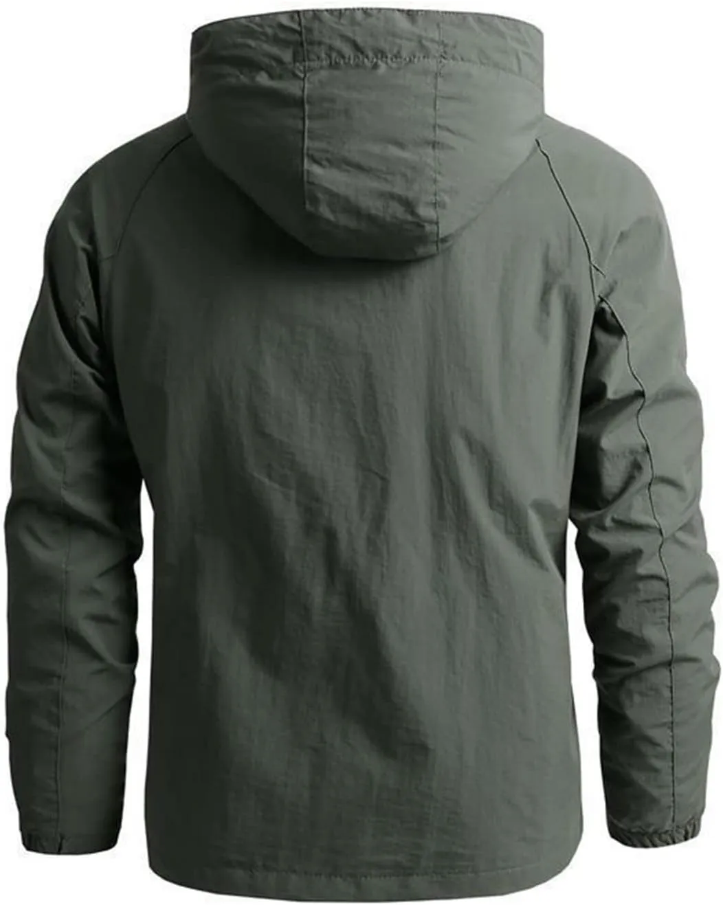 Ymosrh Men's Rain Coat Jackets Casual Lightweight Wind & Water-Resistant Anorak Hoodie Jackets Windbreaker Coats, M-5XL