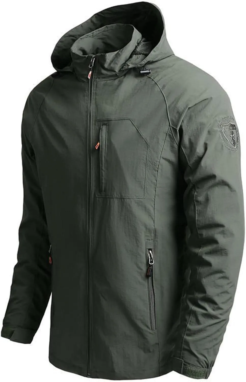 Ymosrh Men's Rain Coat Jackets Casual Lightweight Wind & Water-Resistant Anorak Hoodie Jackets Windbreaker Coats, M-5XL