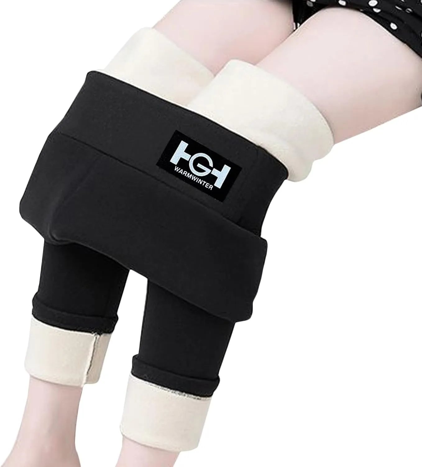 ZEFOTIM Fleece Leggings for Women Plain 2024 Fuzzy Pant Comfy Tights Warm High Waist Casual Pants