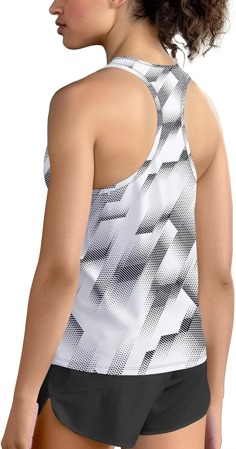 Zengjo Running Tanks for Women Moisture Wicking Athletic Workout Gym Tops Racerback